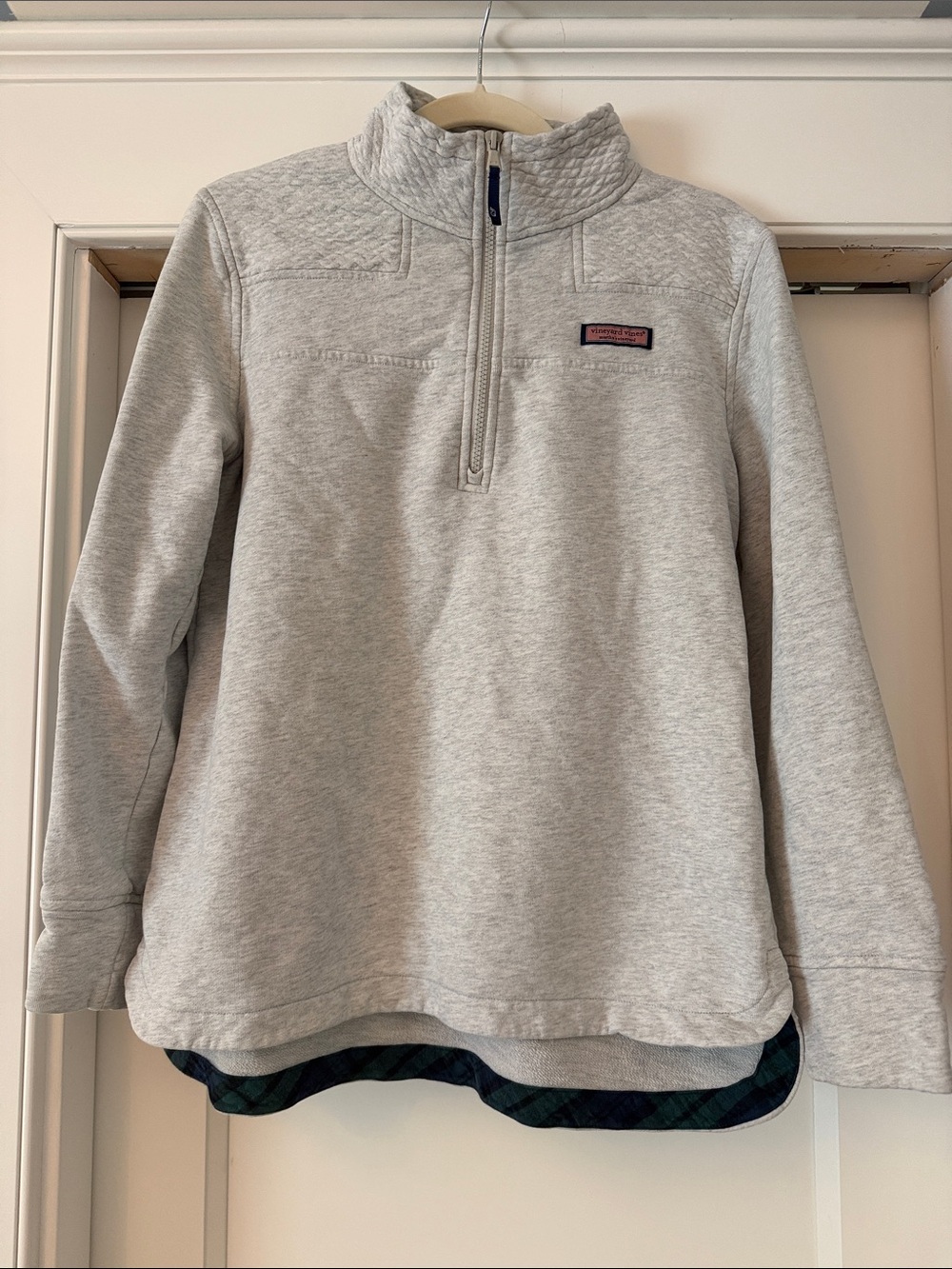 Vineyard Vines Women's Light Gray Half-Zip Pullover